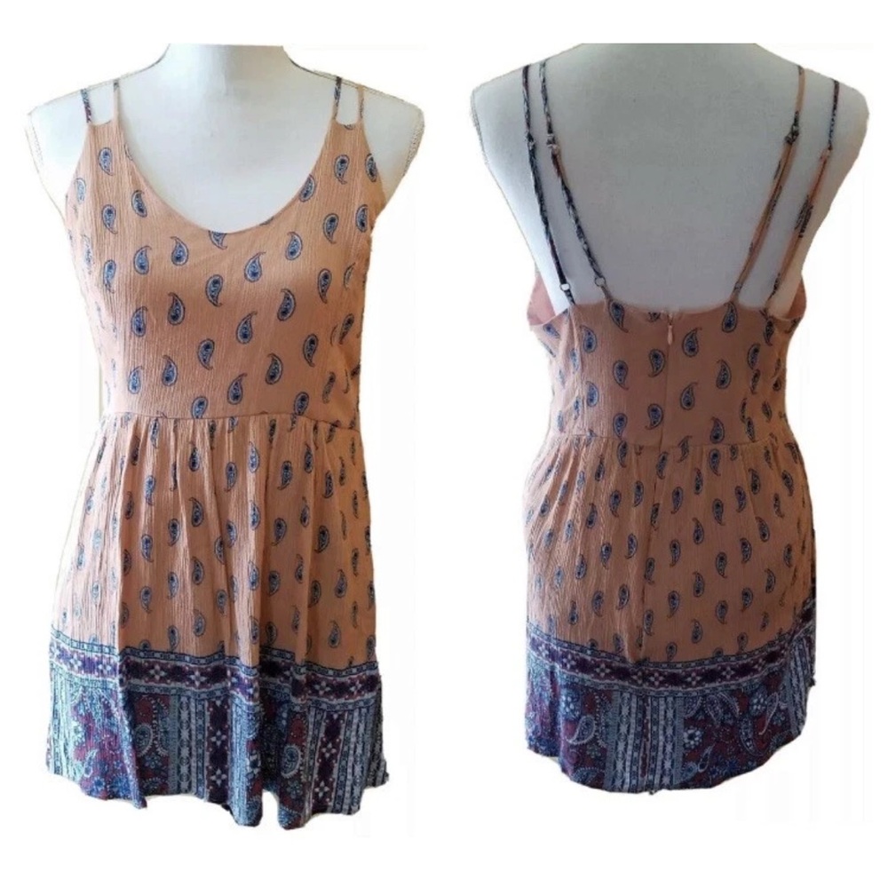 Chloe K Mini Dress Paisley Boho Strappy